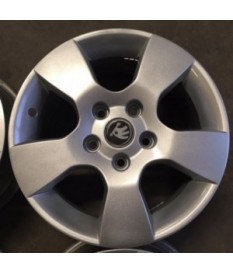 ALUFELGEN GEBRAUCHT - SKODA OCTAVIA II 6.5X15 ET50 5X112 NB57.1 ORIG. 1Z0601025 GUTER ZUSTAND!