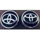 Nabenkappen für Aluräder/Radnabenabdeckungen Toyota cca 62 mm schwarz/chrom gebraucht neuwertig