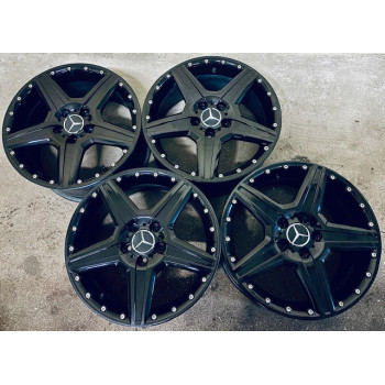 ALUFELGEN GEBRAUCHT RH BC8085  MERCEDES 8X18 ET45 5X112 NB72.6 RINGE 66.6 ECHT EDELSTAHL BOLZEN MIT RDKS