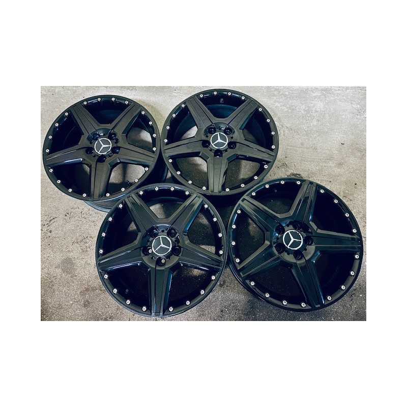 ALUFELGEN GEBRAUCHT RH BC8085  MERCEDES 8X18 ET45 5X112 NB72.6 RINGE 66.6 ECHT EDELSTAHL BOLZEN MIT RDKS