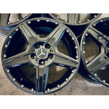 ALUFELGEN GEBRAUCHT RH BC8085  MERCEDES 8X18 ET45 5X112 NB72.6 RINGE 66.6 ECHT EDELSTAHL BOLZEN MIT RDKS