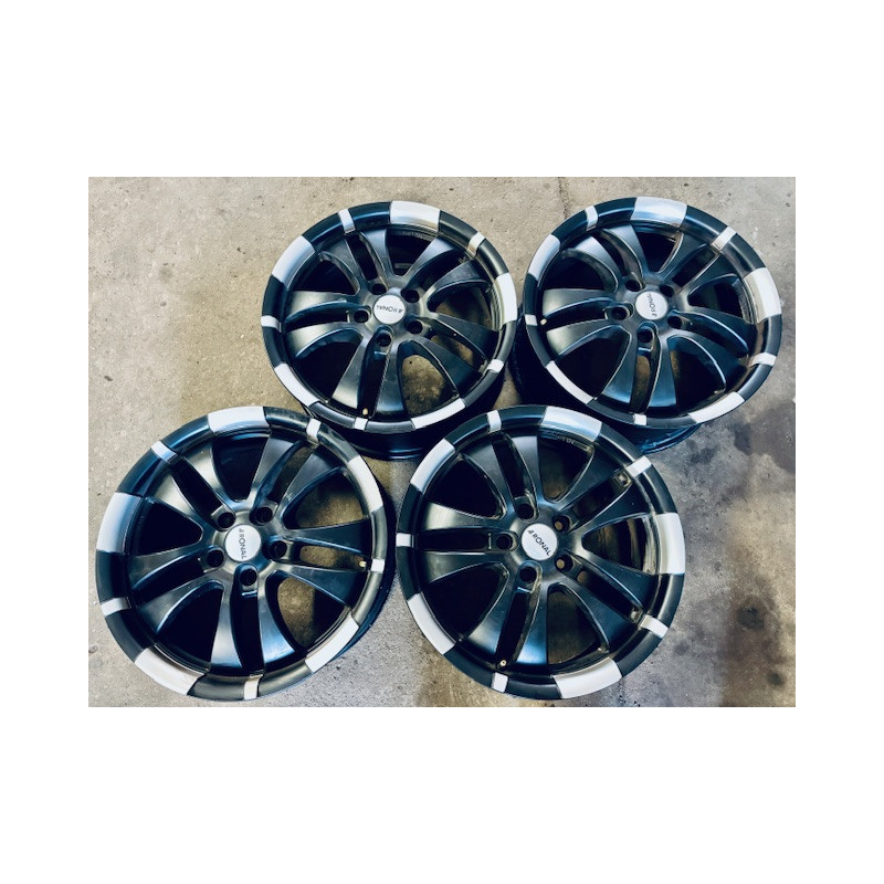 ALUFELGEN GEBRAUCHT Ronal R59 Jetblack 7,5x18 ET45 5×114,3, NB82 mm Ringe 67,1 neuwertig !!! KBA 50243
