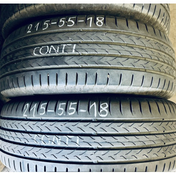 Sommerreifen gebraucht 215/55 R18 95 H Continental Eco Contact 6 Q - profil 6 mm 80% DOT0325