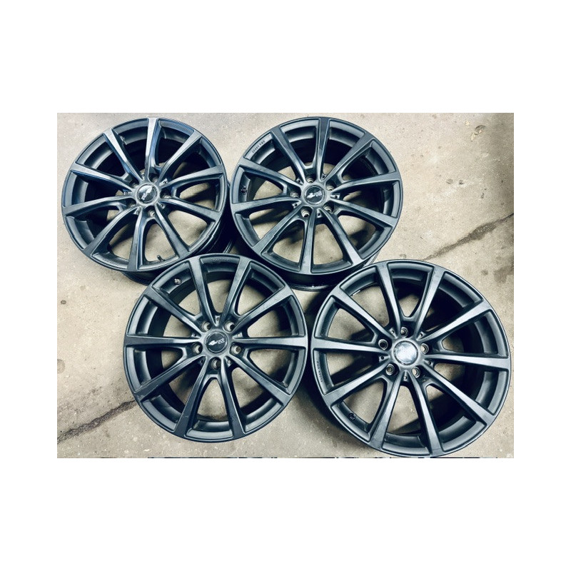 Alufelgen gebraucht Brock B32 schwarz-matt 7,5X18 ET45 5X1112 NB66,6 ( 57,1 ) KBA 49991