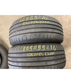 SOMMERREIFEN GEBRAUCHT 205/55 R16 91 V Dunlop SP Sport BLURESPONSE - Profil 6-6 mm 75% DOT4514