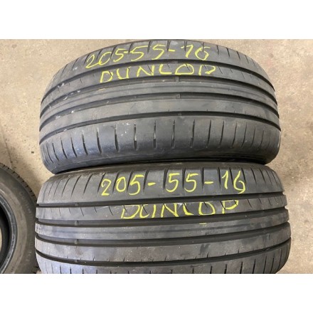SOMMERREIFEN GEBRAUCHT 205/55 R16 91 V Dunlop SP Sport BLURESPONSE - Profil 6-6 mm 75% DOT4514