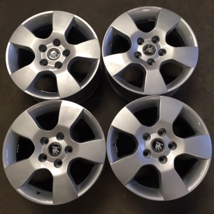 ALUFELGEN GEBRAUCHT - SKODA OCTAVIA II 6.5X15 ET50 5X112 NB57.1 ORIG. 1Z0601025 GUTER ZUSTAND!